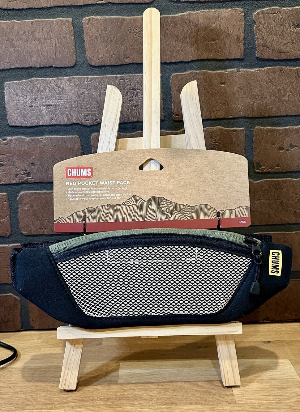 Hiking Chums Belt Bag Waist Fanny Bag Pack Black Green Tan Neoprene NWT